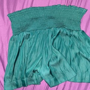 Casual green shorts. Wear as a swimsuit cover-up, or while running errands